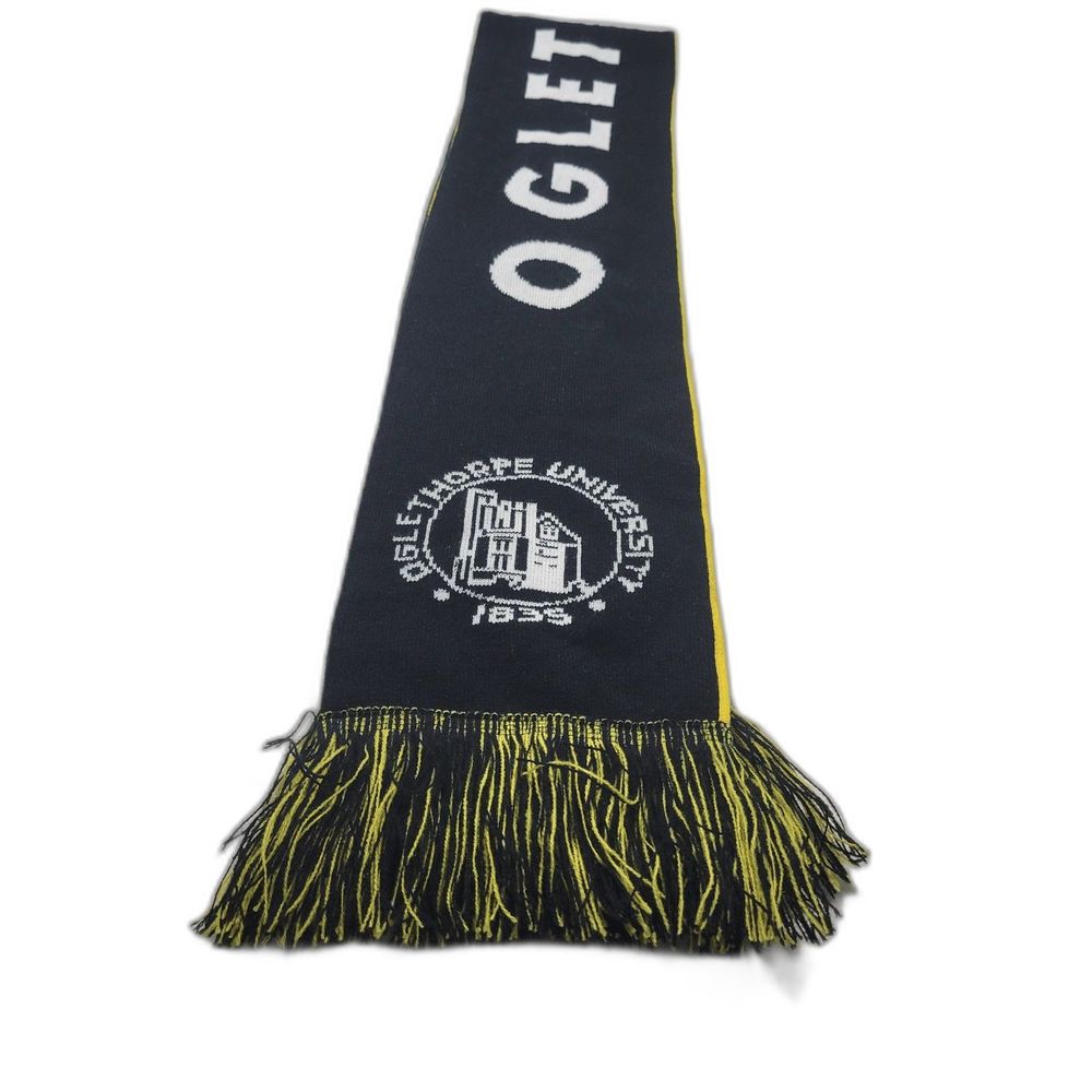 Oglethorpe University Collegiate Scarf Yellow Black OS